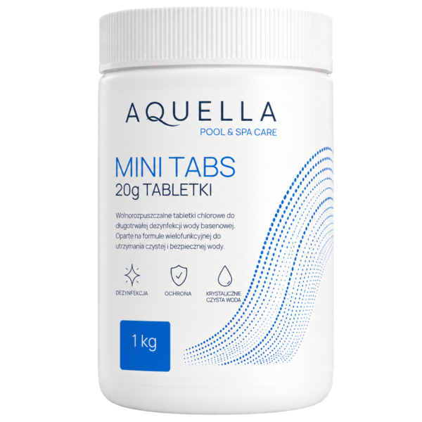 AQUELLA Mini Tabs 20 g – Tabletki chlorowe multifunkcyjne 1 kg